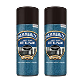 2X Hammerite Hammered Black Spray Paint 400ml Spray Paint